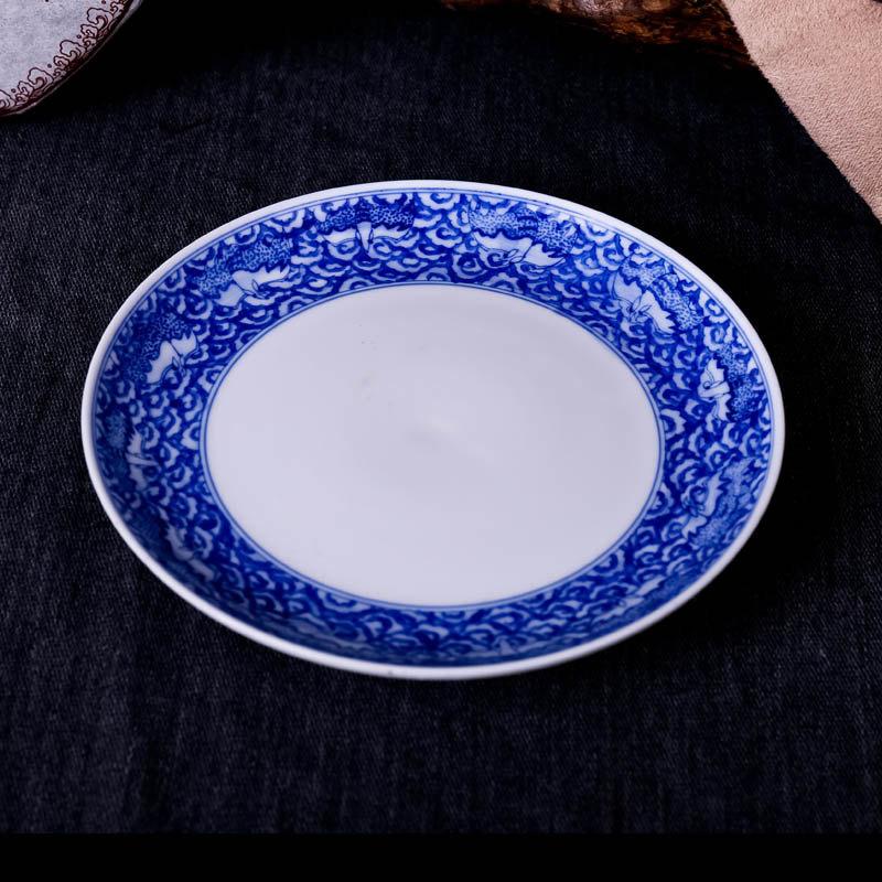 Blue And White Porcelain Teapot And Tea Cups Traditional ...
