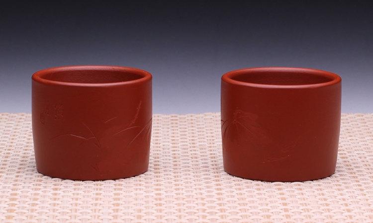 4 Hand-Made Zisha Clay Tea Cup Yixing Pottery Handmade Zisha Clay Teapotguaranteed 100%Genuine Original Mineral Fired