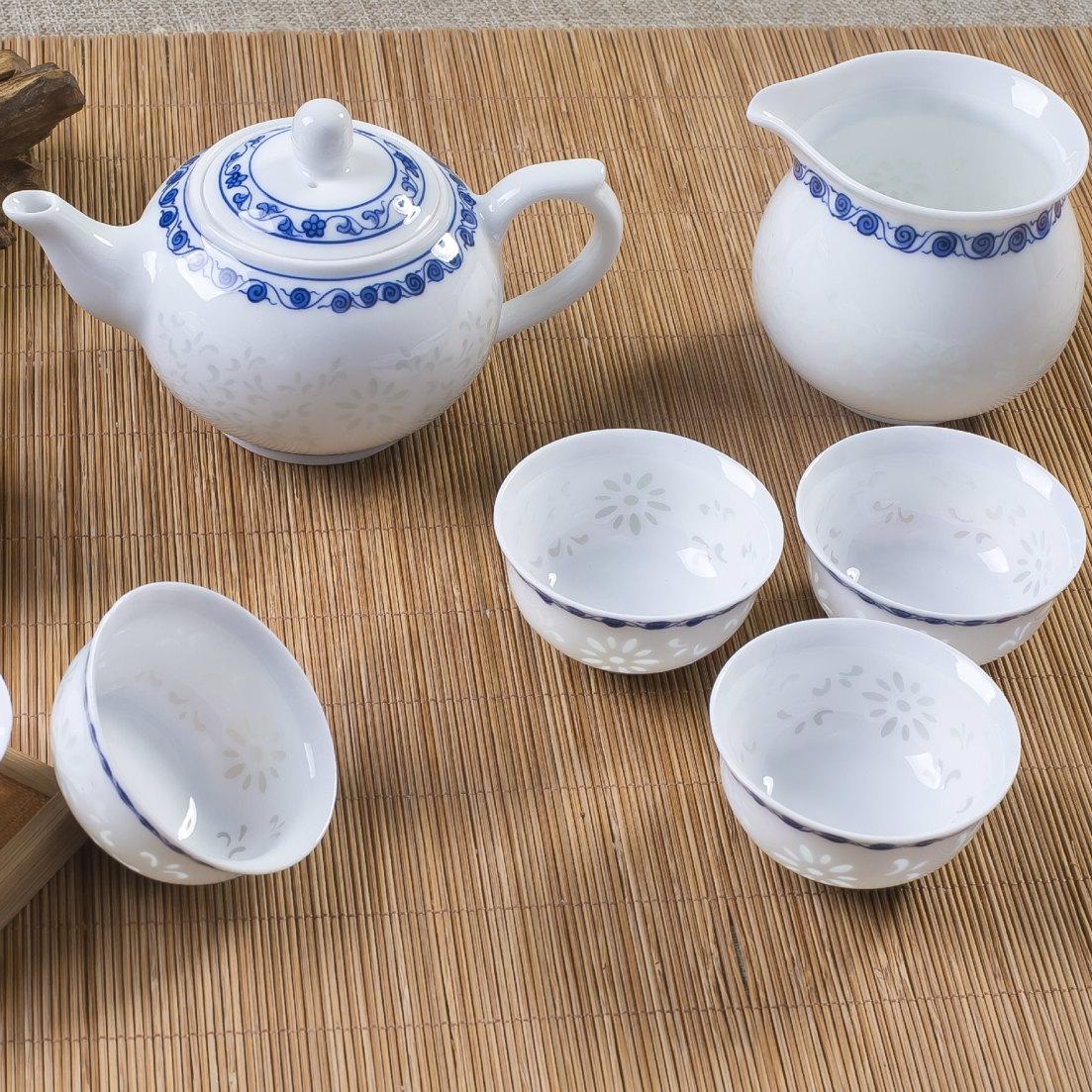 Handcrafted Tea Cups Ceramic Set Porcelain Gift Kung Fu Tea Set