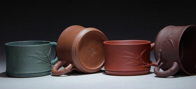 4 Hand-Made Zisha Clay Tea Cup;Guaranteed 100%Genuine Original Mineral Fired