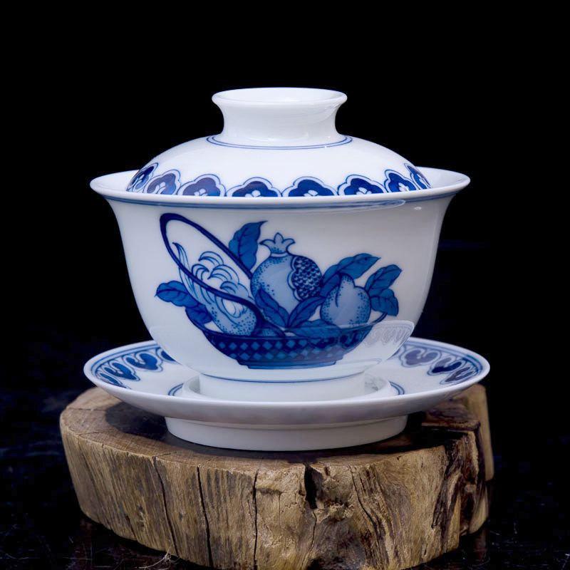 Special Offer Chinese Traditional Gaiwan Tea Cup Saucer Lid With Hand