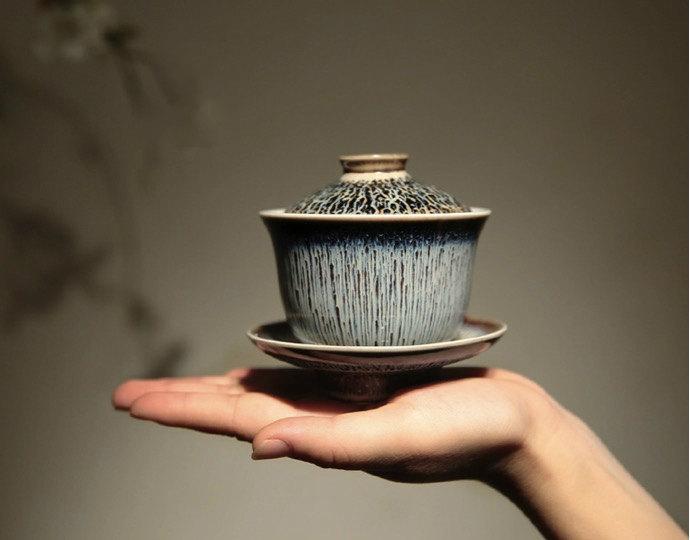 2 Hand-Made Gaiwan/Tea Bowlsjingdezhen Porcelain Porcelain Tea Setchinese Style Ceramic Teaware