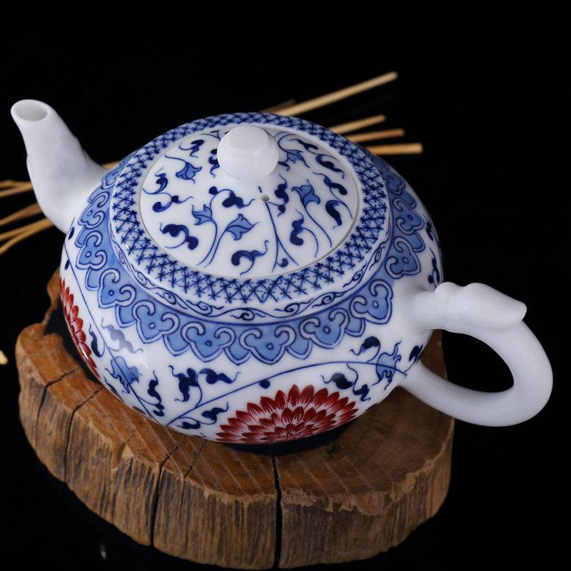 Chinese Ceramic Tea Set Handpainted Gong Fu Tea Set Porcelain Tea Service Ceramics