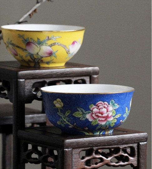 2 Hand-Painting Famille Rose Porcelain Cupschinese Famille Rose Porcelain Porcelain Tea Setchinese Style Ceramic Teaware