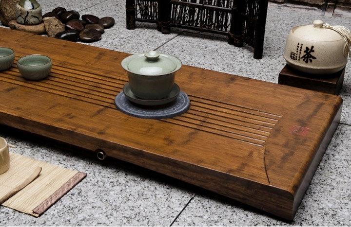 Weight Bamboo Tea Tray Displaying And Serveing Tea Tea Tray Handicraft Chinese Kung-Fu Tea Setchinese Teaism Practice