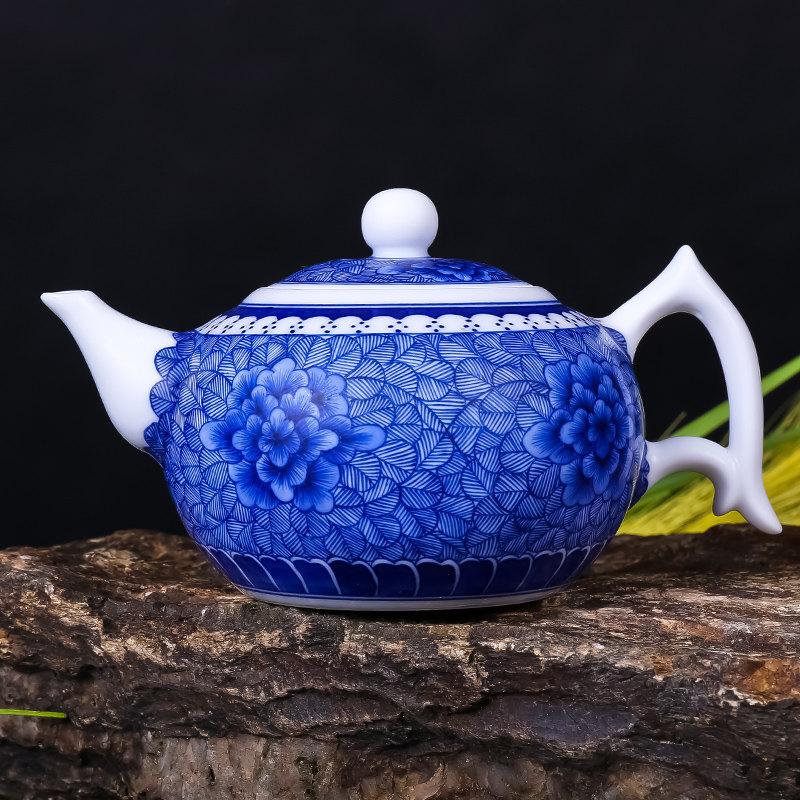 Special Offer ThreePiece Chinese Ceramic Tea Set Blue And White