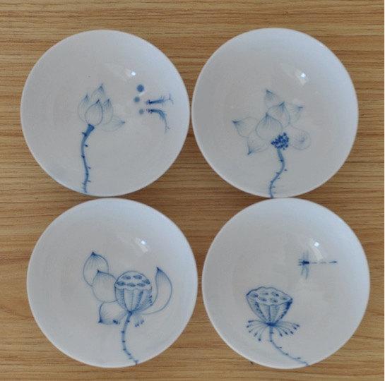 A Complete Set Of Hand-Painting And Handmade Blue And White Porcelain Imperial Style Tea Setschinese Style Ceramic Teaware