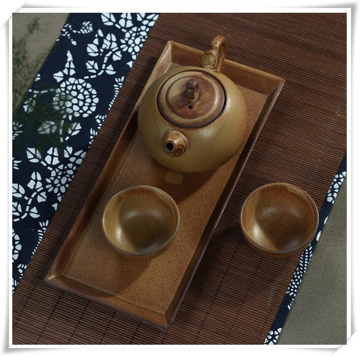 Handmade Pottery Tea Set With Tray Clay Teapot With Cups Perfect