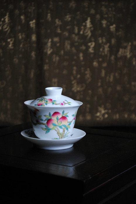 1 Hand-Painting Famille Rose Porcelain Gaiwan/Tea Bowlschinese Famille Rose Porcelain Porcelain Tea Setchinese Style Ceramic Teaware